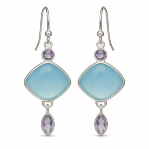 Aqua Chalcedony Earring RJRE197A
