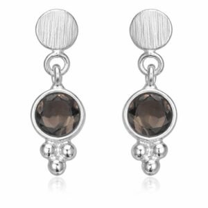 Smoky Black Tiny Stud Earring RJRE444