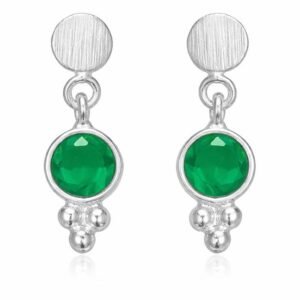 Green Onyx Stud Earrings RJRE444A