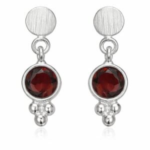 Garnet Stud Earring RJRE444A