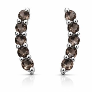 Smoky Black Stud Earring RJRE641