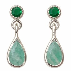Amazonite & Green Onyx Earring RJRE-PKT29B